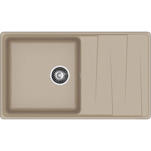 LV-860L sandy 1-чаша+крыло 860*500 мм, монтаж: врезной, материал: мрамор, цвет: песочный
