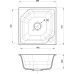 RIVELATO Мойка LOCUS 50  1-чаш 500*500, монтаж: врезной, материал: кварц, цвет: топаз