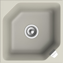 RIVELATO Мойка LOCUS 50 1-чаш 500*500, монтаж: врезной, материал: кварц, цвет: топаз