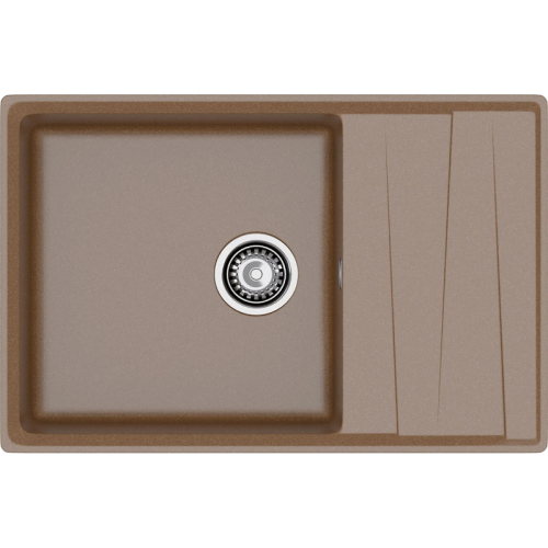 LV-760L terracotta 1-чаша+крыло 760*500 мм, монтаж: врезной, материал: мрамор, цвет: терракот