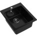 P-505 black 1 чаша 350*395*200, монтаж: врезной, материал: мрамор, цвет черный