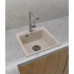 430 beige 1 чаша 368*332*160 мм, монтаж: врезной, материал: мрамор, цвет бежевый