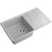 LV-860L gray 1-чаша+крыло 860*500 мм, монтаж: врезной, материал: мрамор, цвет: серый