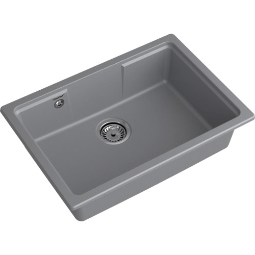 URBAN 4565 dark gray 1 чаша 570*370*170, монтаж: универсальный, материал: кварц, цвет: темно-серый