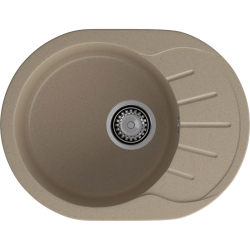 R-580L sandy 1-чаша+крыло 579*445 мм, монтаж: врезной, материал: мрамор, цвет: песочный