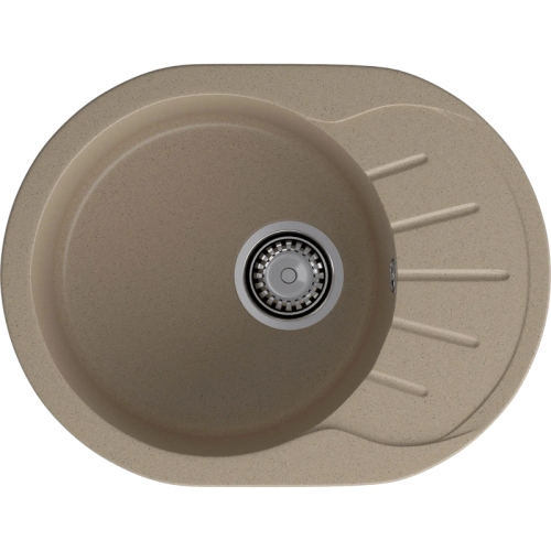 R-580L sandy 1-чаша+крыло 579*445 мм, монтаж: врезной, материал: мрамор, цвет: песочный