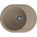 R-580L sandy 1-чаша+крыло 579*445 мм, монтаж: врезной, материал: мрамор, цвет: песочный
