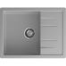 Q-650L gray 1-чаша+крыло 650*500 мм, монтаж: врезной, материал: мрамор, цвет: серый