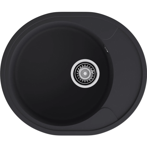 GRANFEST Мойка URBAN 857L  1-чаша+крыло 570*480мм, монтаж: врезной, материал: кварц, цвет: черный