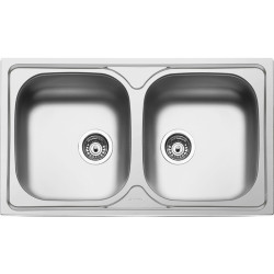 Кухонная мойка SMEG/ Мойка. Установка с бортиком 8 мм, необорачиваемая, нержавеющая сталь матовая