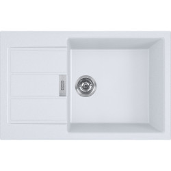 Мойка Franke 143.0618.384/ Good, Тектонайт, Мойка S2D 611-78 XL/500, белый, вентиль-автомат, монтаж сверху