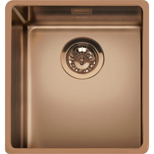 Мойка Smeg/ Мойка Smeg, штампованная, из нержавеющей стали, серия Mira, под столешницу, 34 см, толщина чаши 1 мм, цвет медный