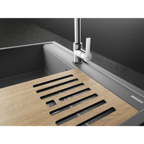 Мойка Smeg/ Мойка Smeg, композитная, гранит, серия Quadra, стандартное встраивание, цвет цемент/бетон