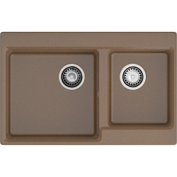 LV-780K terracotta 2-чаши 780*500 мм, монтаж: врезной, материал: мрамор, цвет терракот