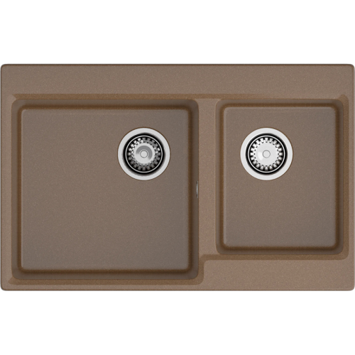 LV-780K terracotta 2-чаши 780*500 мм, монтаж: врезной, материал: мрамор, цвет терракот