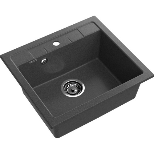 Q-561 graphite 1 чаша 485*357*190, монтаж: врезной, материал: мрамор, цвет графит Q-561 graphite 1 чаша 485*357*190, монтаж: врезной, материал: мрамор, цвет графит