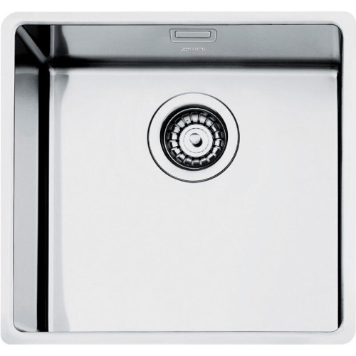 Мойка Smeg/ Мойка Smeg, штампованная, из нержавеющей стали, серия Mira, тип встраивания вровень со столешницей, плоский, под столешницу, толщина чаши 1 мм