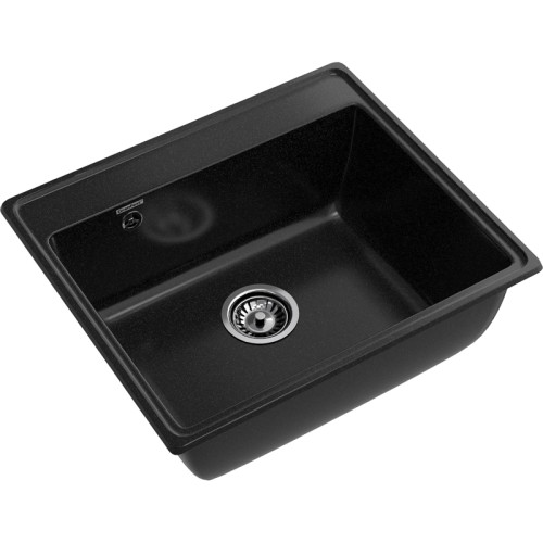 V-580 black 1 чаша 520*380*200, монтаж: врезной, материал: мрамор, цвет черный