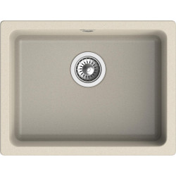 RIVELATO Мойка BERKANA 50 1-чаш 560*430, монтаж: универсальный, материал: кварц, цвет: темно-бежевый