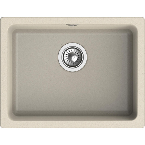 RIVELATO Мойка BERKANA 50 1-чаш 560*430, монтаж: универсальный, материал: кварц, цвет: темно-бежевый