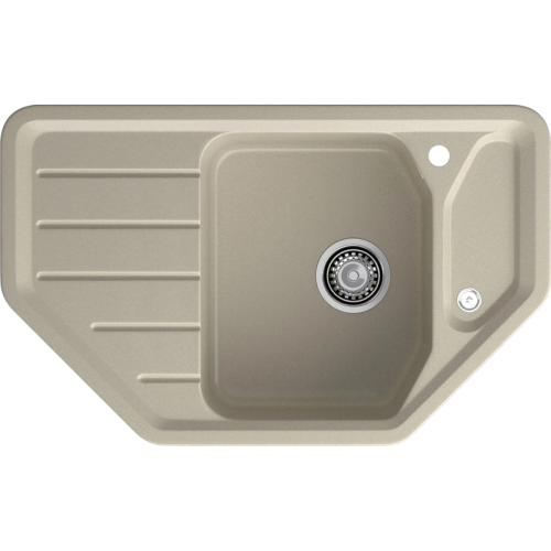 C-800E topaz 1-чаша+крыло 790*490 мм, монтаж: врезной, материал: мрамор, цвет: топаз