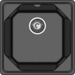 U-500 black 1 чаша 435*435*200, монтаж: врезной, материал: мрамор, цвет черный