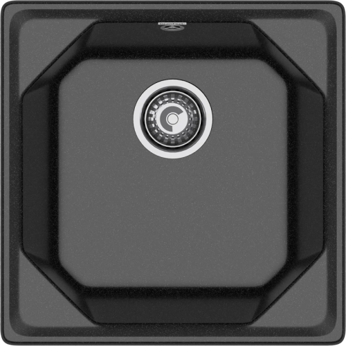U-500 black 1 чаша 435*435*200, монтаж: врезной, материал: мрамор, цвет черный