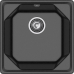 U-500 black 1 чаша 435*435*200, монтаж: врезной, материал: мрамор, цвет черный