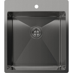 Rivelato Rinox 4450 PVD black Мойка нерж.сталь 1 чаша  440*500*200 мм, монтаж: врезной, материал: нержавеющая сталь, цвет: черный