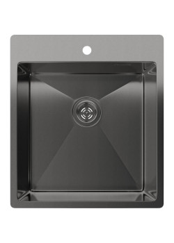 Rivelato Rinox 4450 PVD black Мойка нерж.сталь 1 чаша  440*500*200 мм, монтаж: врезной, материал: нержавеющая сталь, цвет: черный