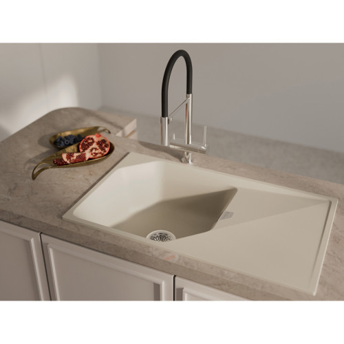 RIVELATO Мойка LOCUS 85  1-чаш 850*500, монтаж: врезной, материал: кварц, цвет: темно-бежевый