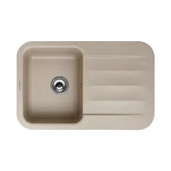 Кухонная мойка Kuppersberg/ Гранитная мойка 78 см, Ширина – 780 мм, Глубина – 500 мм, Глубина чаши – 200 мм, Размер основной чаши – 340*425 мм, Материал – искусственный гранит, Монтажная тумба – 45 см, Количество чаш – 1, Монтаж – врезная, Форма – прямоуг