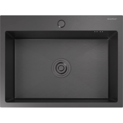 6045 PVD graphite 1 чаша 550*350*205, монтаж: врезной, материал: нержавеющая сталь, цвет: графит