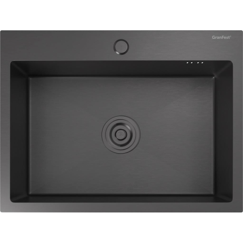 6045 PVD graphite 1 чаша 550*350*205, монтаж: врезной, материал: нержавеющая сталь, цвет: графит
