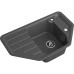 C-800E graphite 1-чаша+крыло 790*490 мм, монтаж: врезной, материал: мрамор, цвет: графит