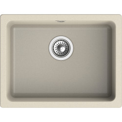 RIVELATO Мойка BERKANA 50 1-чаш 560*430, монтаж: универсальный, материал: кварц, цвет: темно-бежевый