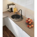 R-580L black 1-чаша+крыло 579*445 мм, монтаж: врезной, материал: мрамор, цвет: черный