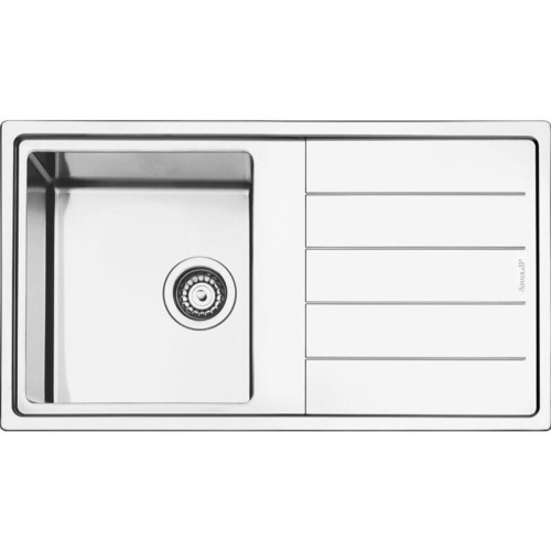 Мойка Smeg/ Мойка Smeg, сварная, из нержавеющей стали, серия Mira, ультранизкий профиль, 2 отверстия для смесителя, толщина рамки 0.7 мм, толщина чаши 1 мм, оборачиваемая