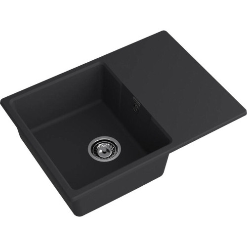 URBAN 668L black 1-чаша+крыло 680*490мм, монтаж: врезной, материал: кварц, цвет: черный