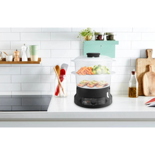 Пароварка Tefal VC139810 2ярус. 800Вт черный