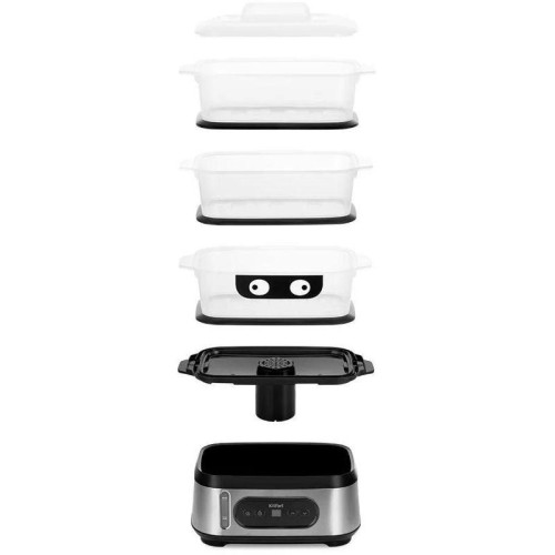 Пароварка Kitfort КТ-4082 3ярус. 800Вт серебристый