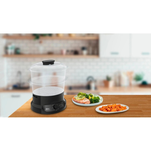 Пароварка Tefal VC139810 2ярус. 800Вт черный