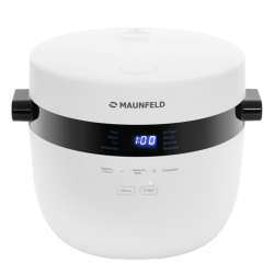 Мультиварка MAUNFELD/ Мультиварка, мощность 860 Вт, 5 л, 8 автоматических программ, сенсорное управление, отсрочка старта, цвет: белый