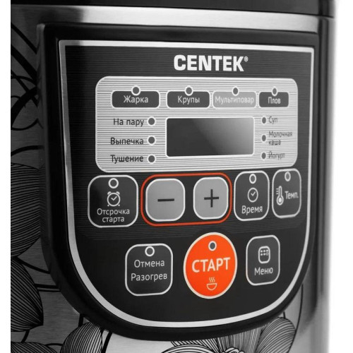 Мультиварка Centek CT-1498 5л 700Вт черный/стальной