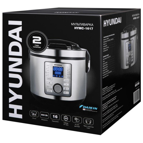 Мультиварка Hyundai HYMC-1617 5л 900Вт серебристый/черный