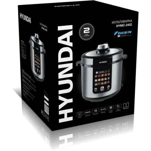 Мультиварка-скороварка Hyundai HYMC-2402 6л 1200Вт серебристый/черный
