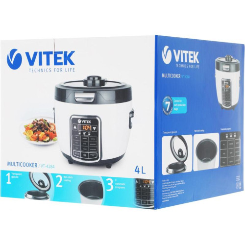Мультиварка Vitek VT-4284 4л 700Вт белый/черный