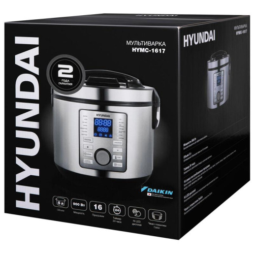Мультиварка Hyundai HYMC-1617 5л 900Вт серебристый/черный