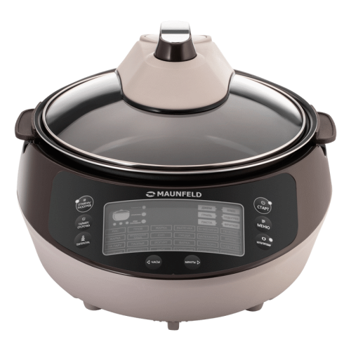 Мультиварка MAUNFELD/ Мультиварка MAUNFELD MF-1621BR, мощность 1600 Вт, электронное управление, 30 программ, антипригарное покрытие чаши, объем чаши 5 л, дисплей, отсрочка старта, регулировка температуры, предварительное отключение автоподогрева, приготов