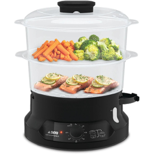 Пароварка Tefal VC139810 2ярус. 800Вт черный